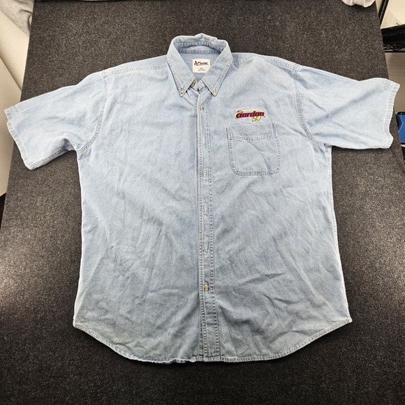 Chase 54 Other - VINTAGE NASCAR JEFF GORDON (24) DENIM MEN'S XL Short‎ Sleeves SHIRT PRE-OWNED